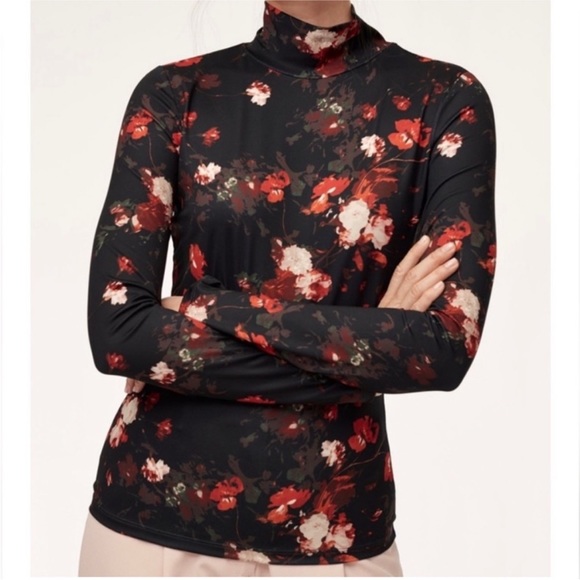 Wilfred Floral Long Sleeved Turtleneck Top Size Small - Picture 3 of 15